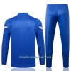 Sudadera De Entrenamiento Trajes FC Barcelona Cremallera De Cuarto 2022-23 Azul Blanca - Hombre